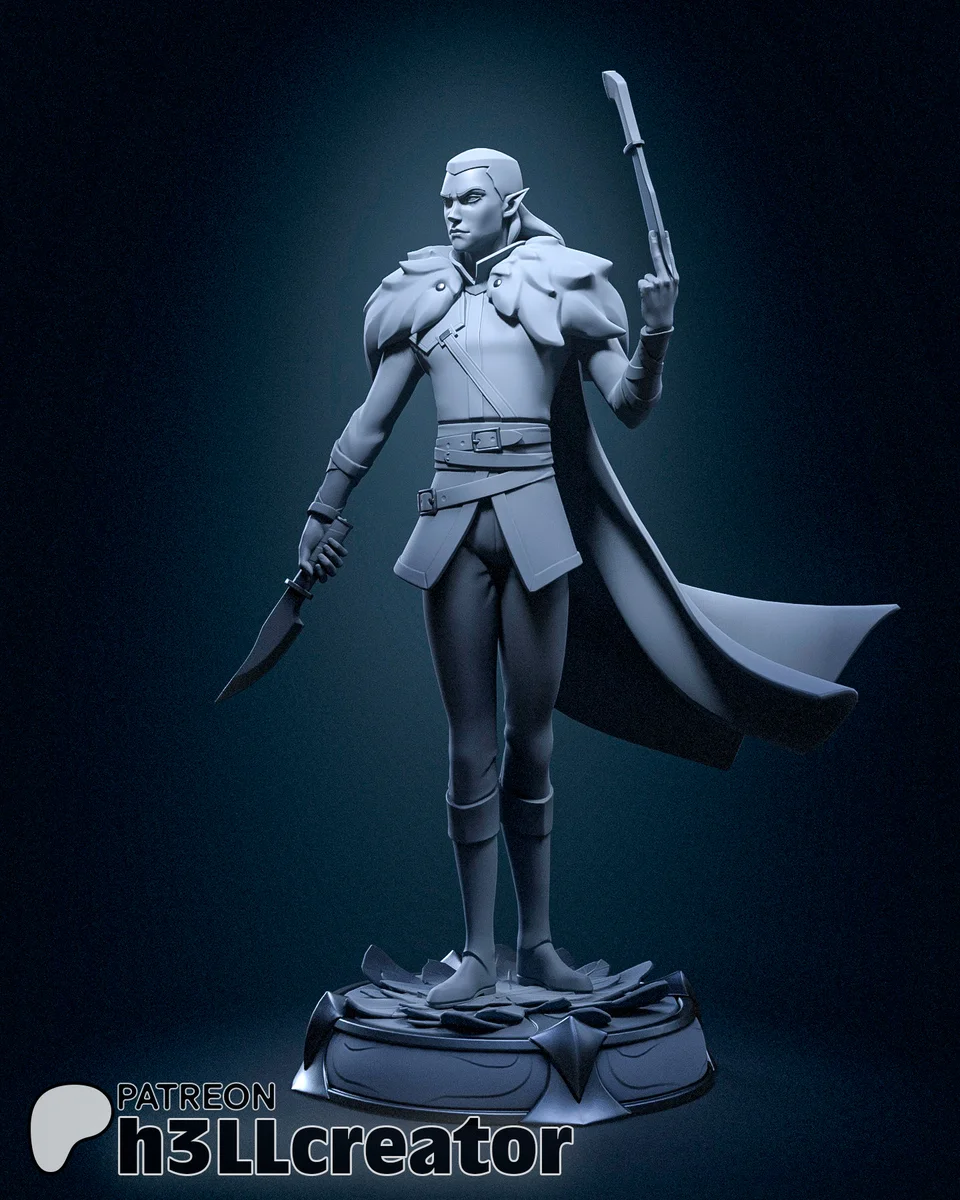 Vax'ildan | Fan Art | 3D Printed Resin Model Garage Kit | *Un-Painted* | H3LL Creator 9