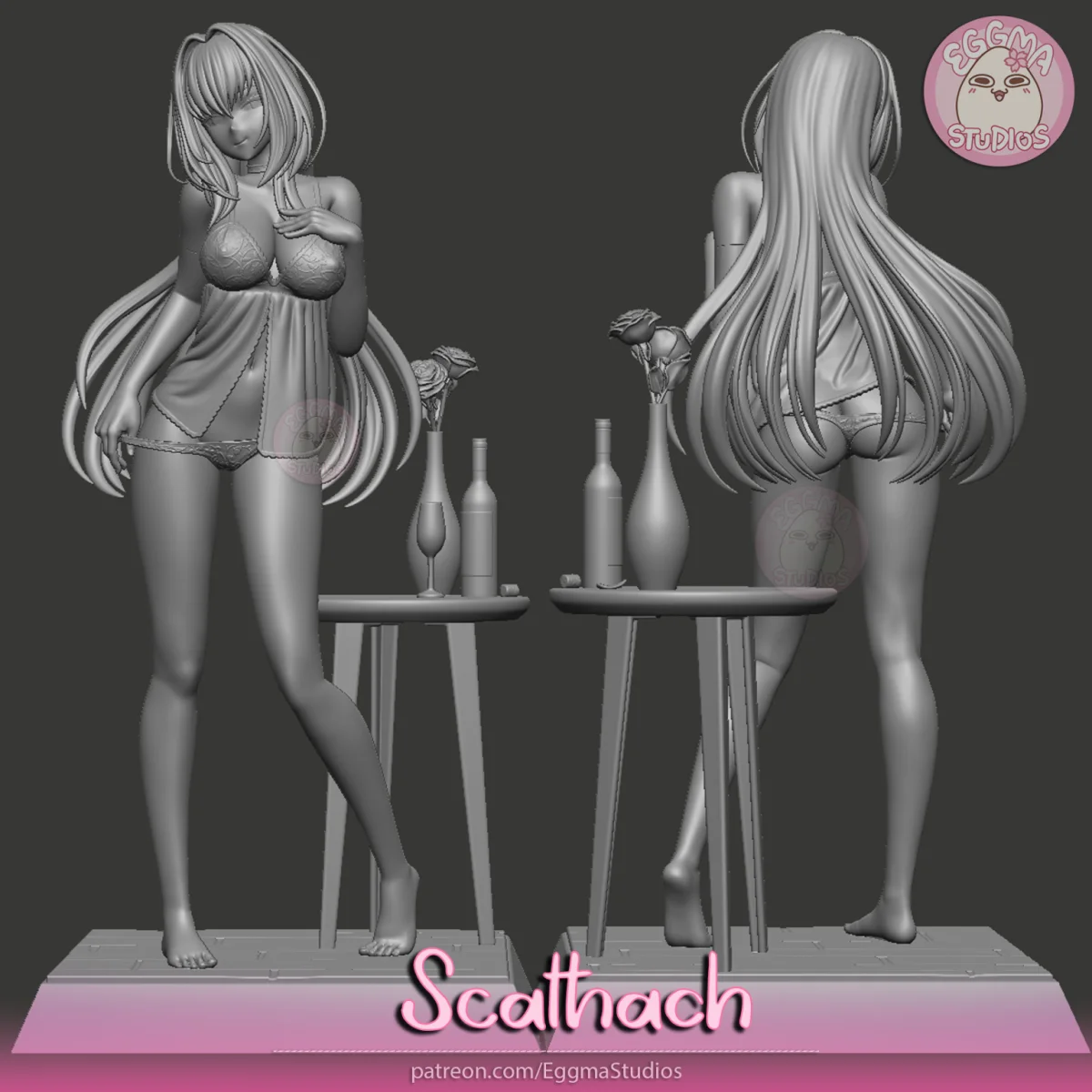 Scathach | Fan Art | 3D Printed Resin Model Garage Kit | *Un-Painted* | EggmaStudios 16