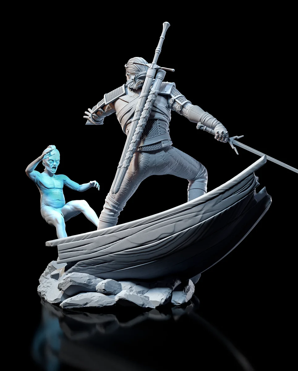 Geralt of Rivia | Fan Art | 3D Printed Resin Model Garage Kit | *Un-Painted* | H3LL Creator 6