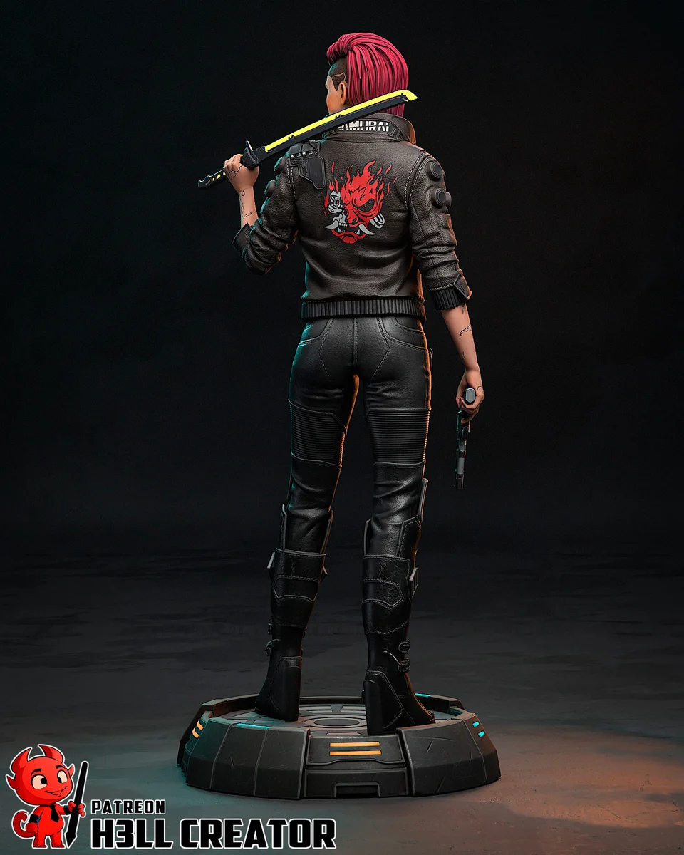 Female V | Fan Art | 3D Printed Resin Model Garage Kit | *Un-Painted* | H3LL Creator 6