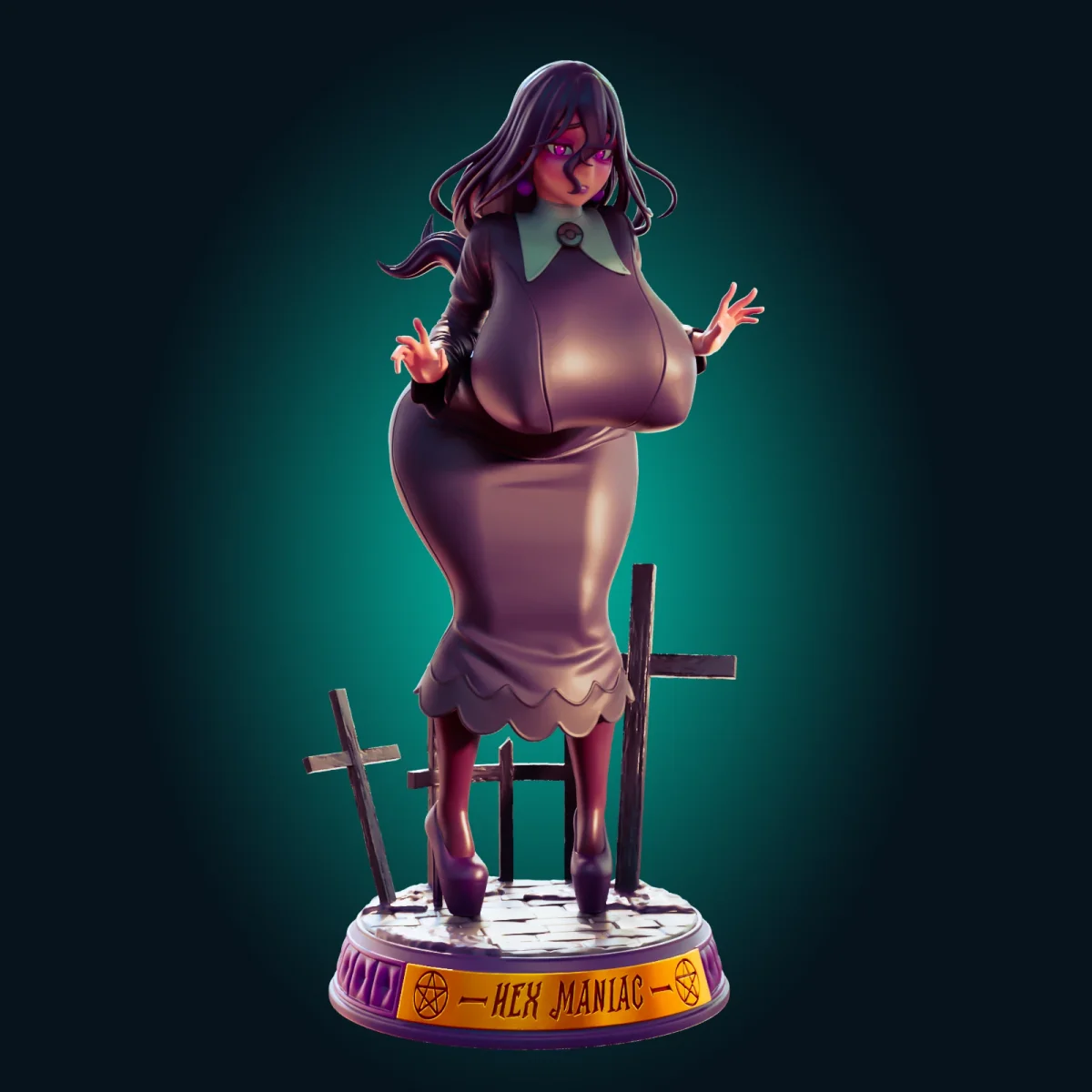 Hex Maniac Z-A | Fan Art | 3D Printed Resin Model Garage Kit | *Un-Painted* | Officer Rhu 2