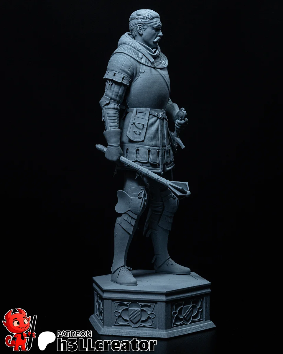 Jan Žižka | Fan Art | 3D Printed Resin Model Garage Kit | *Un-Painted* | H3LL Creator 10