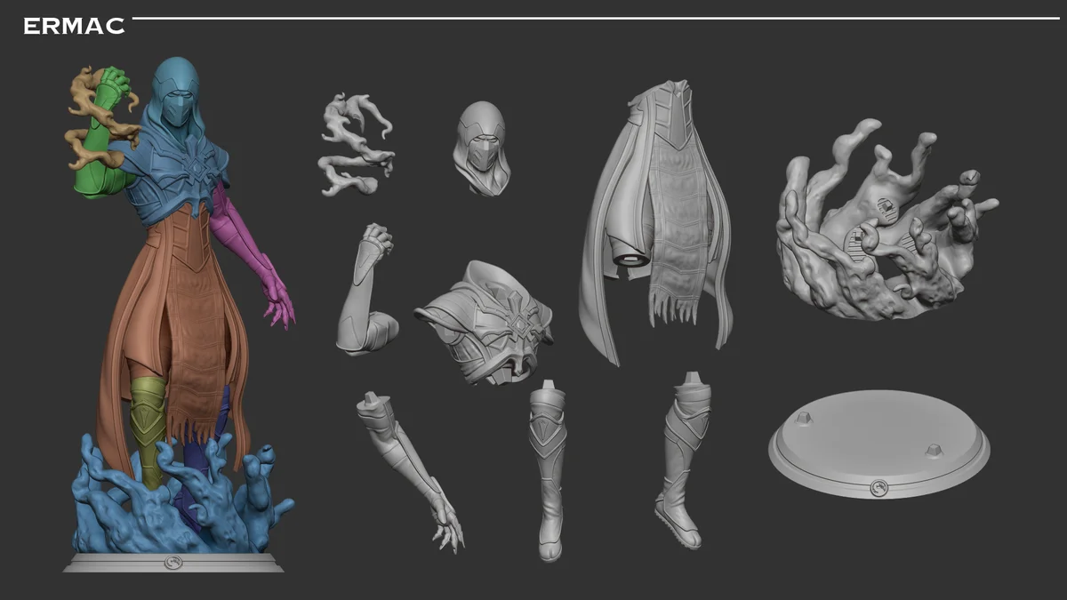 Ermac | Fan Art | 3D Printed Resin Model Garage Kit | *Un-Painted* | Inaki Sculpts 6