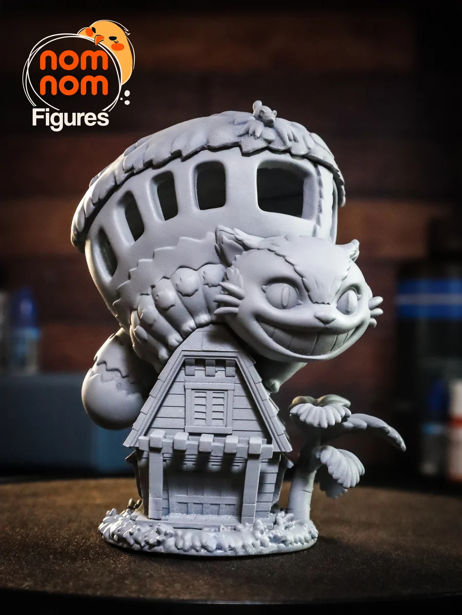 Chibi Catbus | Fan Art | 3D Printed Resin Model Garage Kit | *Un-Painted* | Nomnom 8