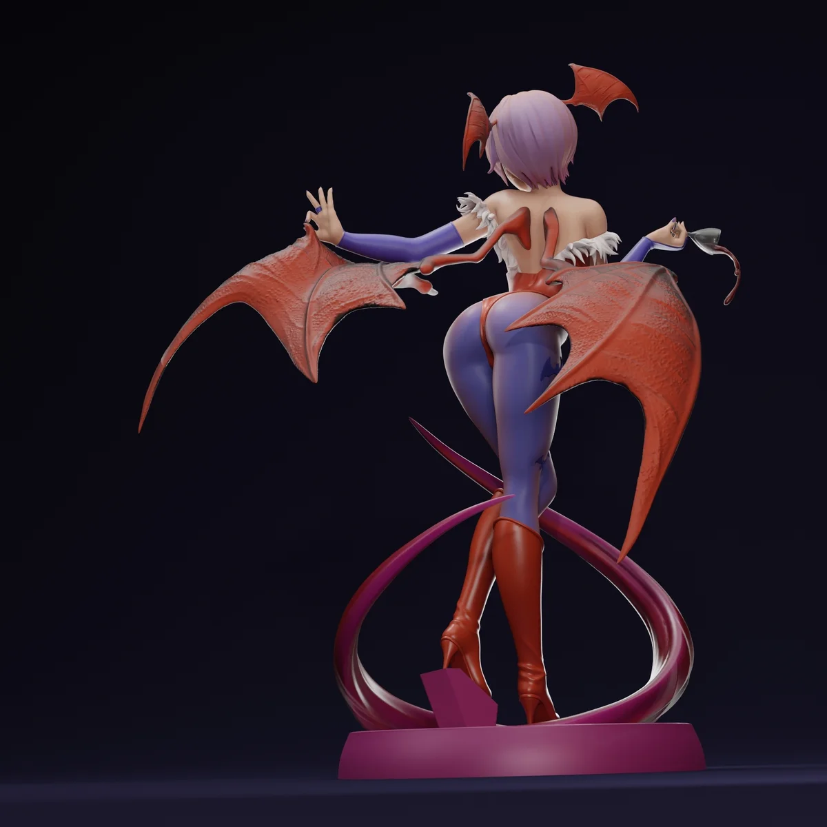 Lilith Darkstalker | Fan Art | 3D Printed Resin Model Garage Kit | *Un-Painted* | Peach Figure 3