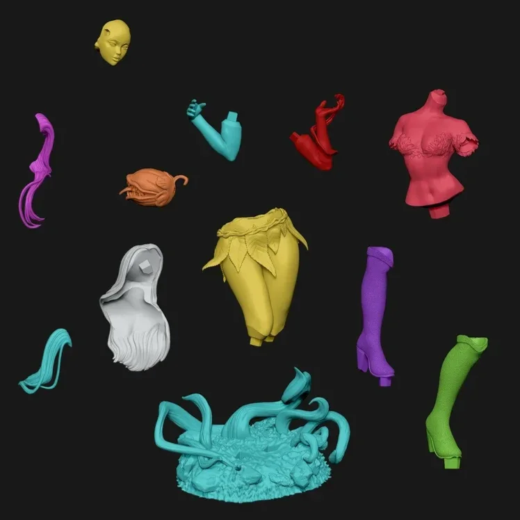 Poison Ivy | Fan Art | 3D Printed Resin Model Garage Kit | *Un-Painted* | Nympha3D 8