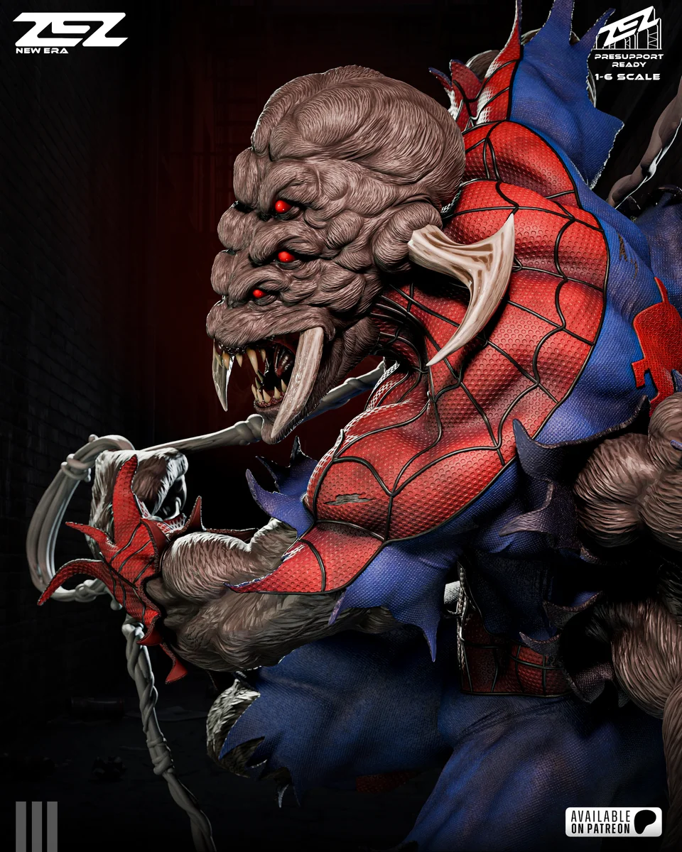 Man-Spider | Fan Art | 3D Printed Resin Model Garage Kit | *Un-Painted* | ZEZ Studio 3