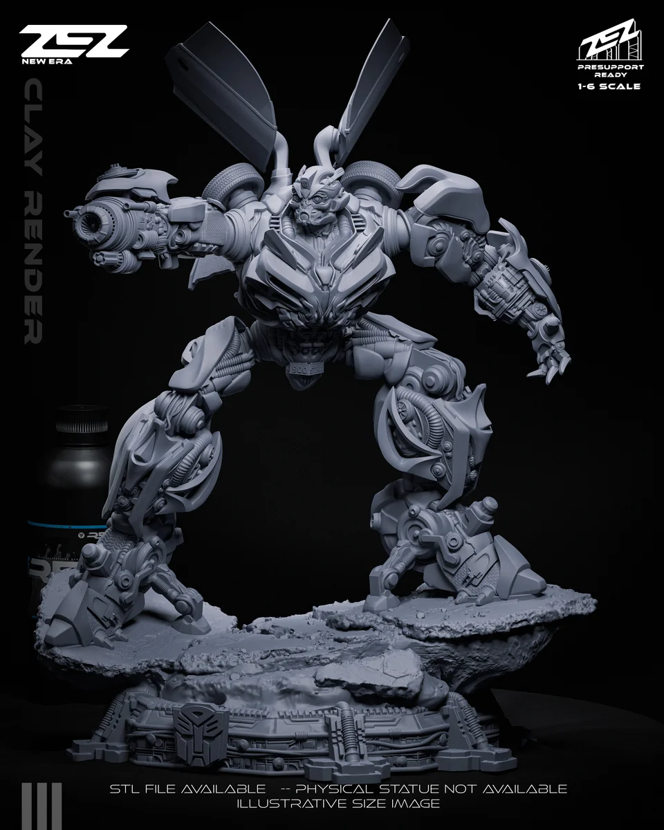 Bumblebee | Fan Art | 3D Printed Resin Model Garage Kit | *Un-Painted* | ZEZ Studio 9