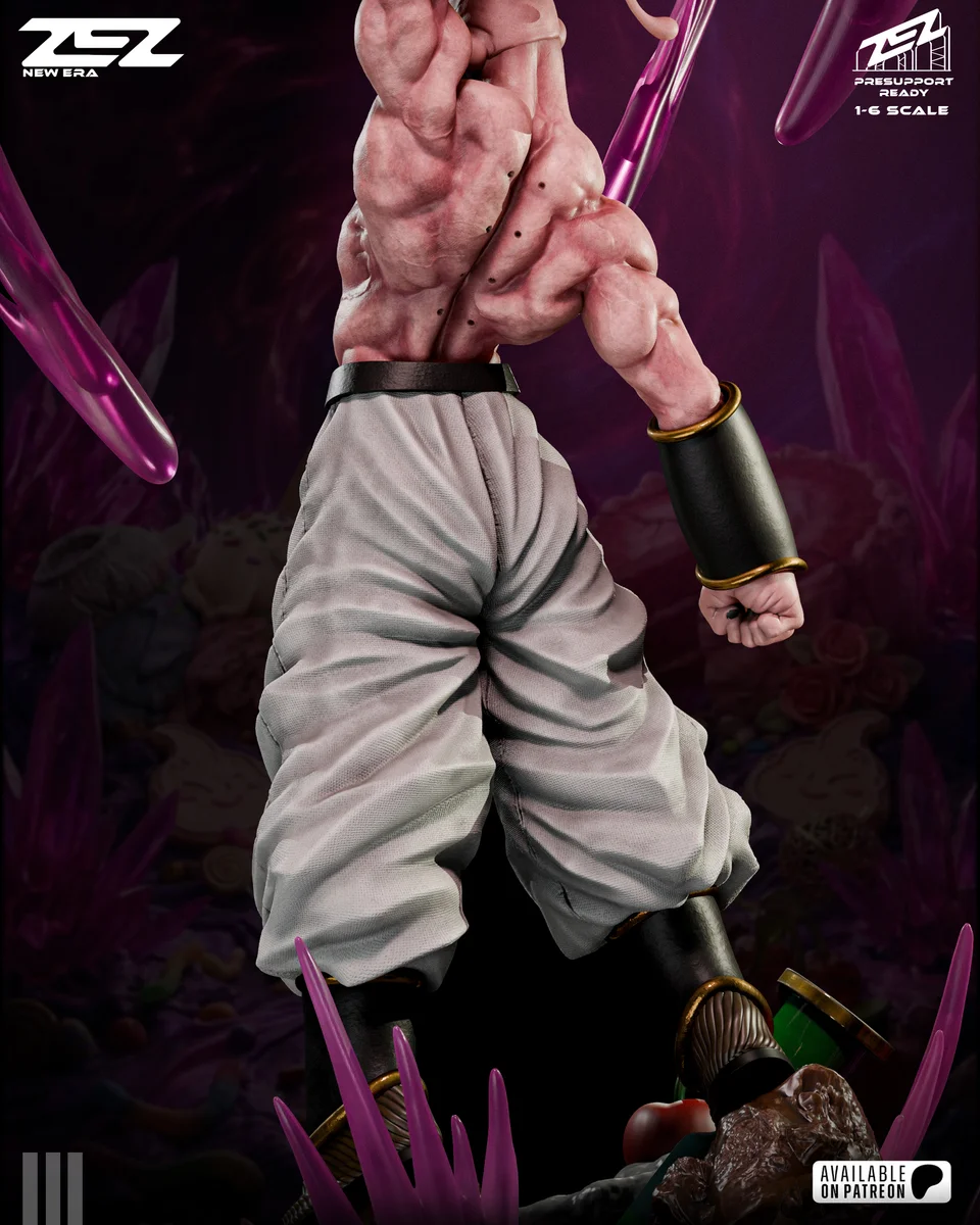 Majin Boo | Fan Art | 3D Printed Resin Model Garage Kit | *Un-Painted* | ZEZ Studio 7