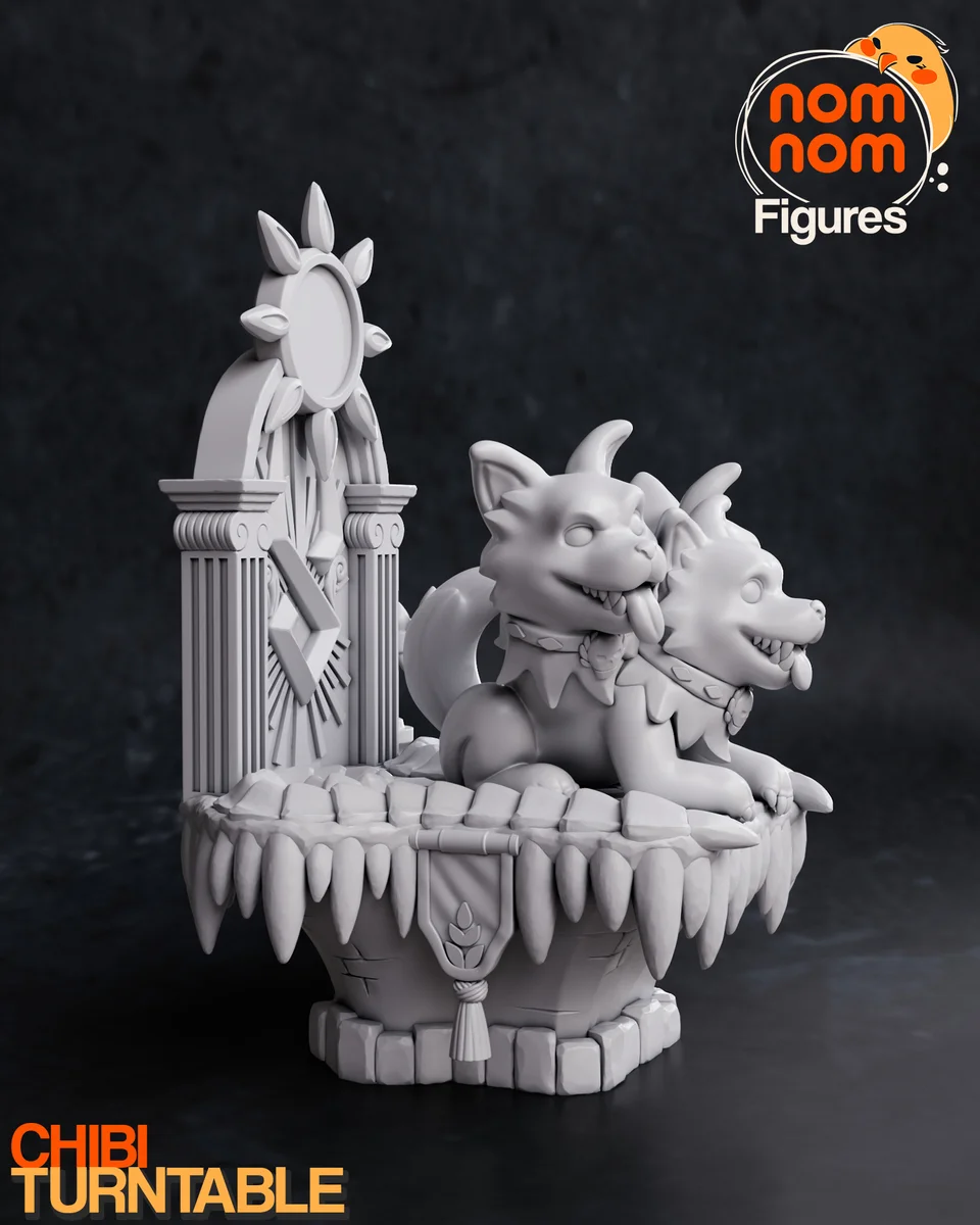 Chibi Cerberus | Fan Art | 3D Printed Resin Model Garage Kit | *Un-Painted* | Nomnom 7