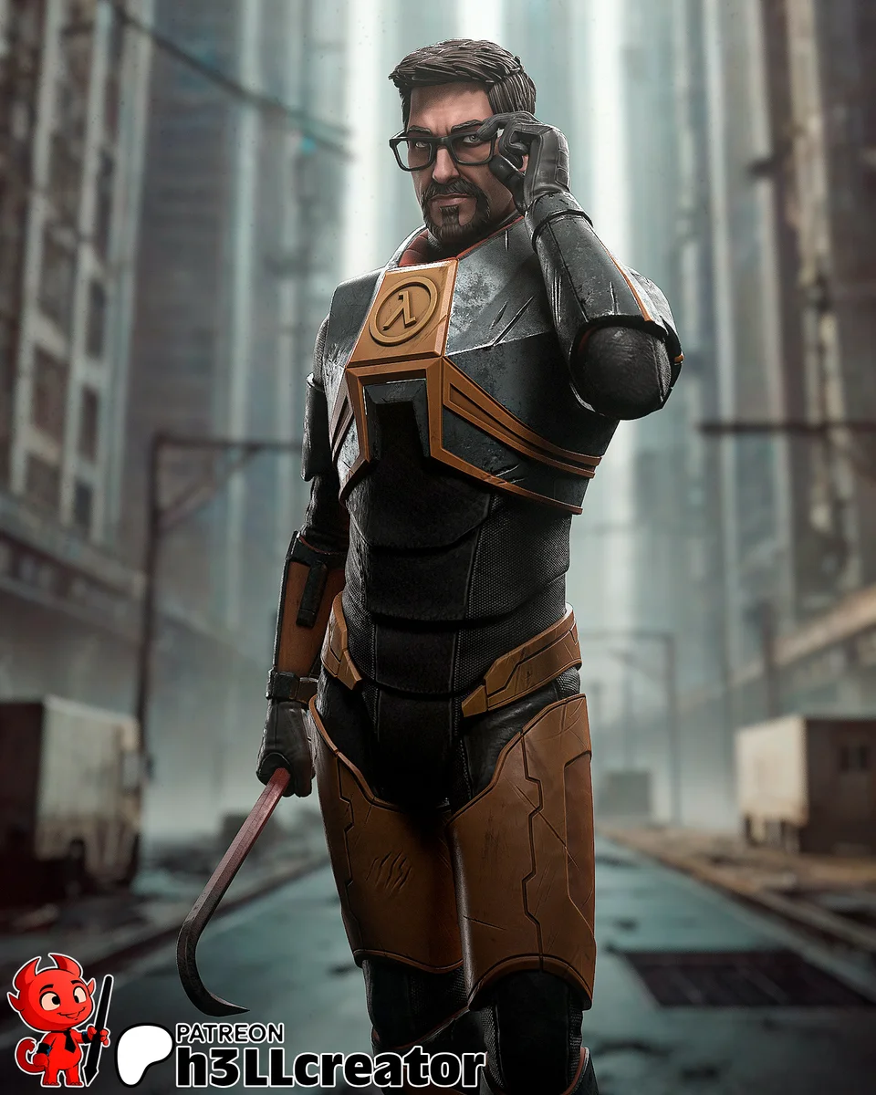 Gordon Freeman | Fan Art | 3D Printed Resin Model Garage Kit | *Un-Painted* | H3LL Creator