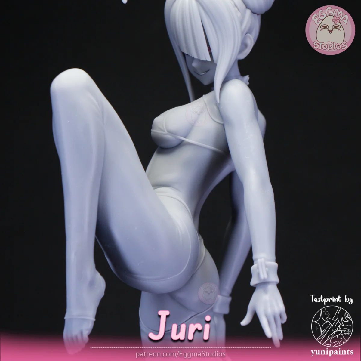 Juri | Fan Art | 3D Printed Resin Model Garage Kit | *Un-Painted* | EggmaStudios 16