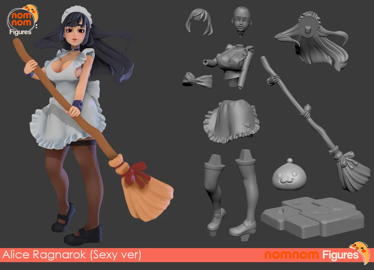 Alice | Fan Art | 3D Printed Resin Model Garage Kit | *Un-Painted* | Nomnom 4