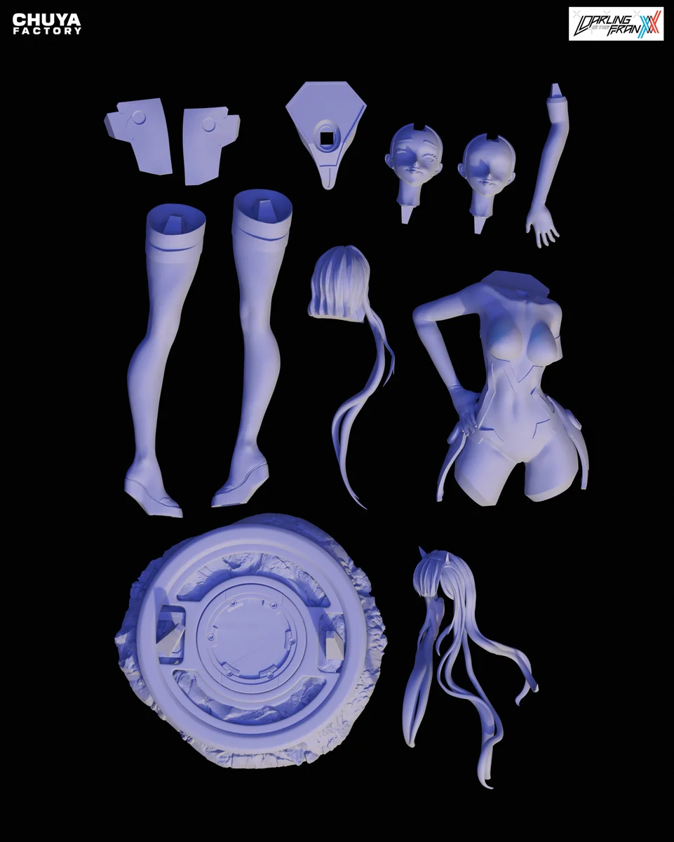 Zero Two | Fan Art | 3D Printed Resin Model Garage Kit | *Un-Painted* | Chuya Factory 13