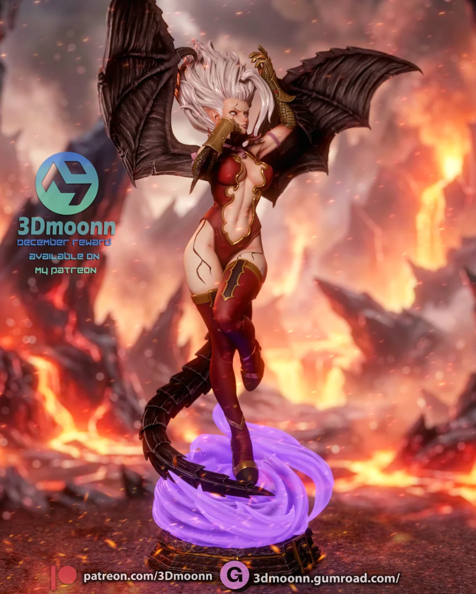 Mirajane Satan Soul | Fan Art | 3D Printed Resin Model Garage Kit | *Un-Painted* | 3DMoonn 5