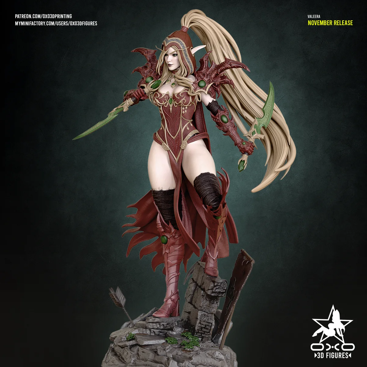 Valeera Sanguinar | Fan Art | 3D Printed Resin Model Garage Kit | *Un-Painted* | OXO3D 6