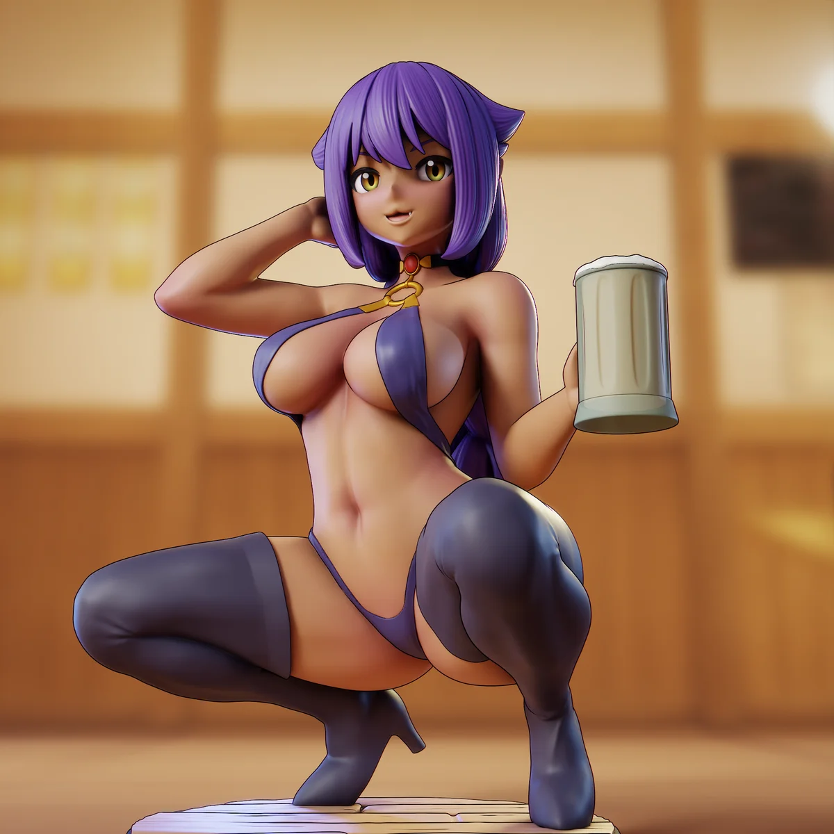 Jahy | Fan Art | 3D Printed Resin Model Garage Kit | *Un-Painted* | FunserviceSTL
