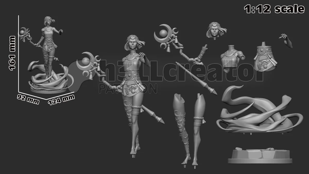 Melinoe | Fan Art | 3D Printed Resin Model Garage Kit | *Un-Painted* | H3LL Creator 13