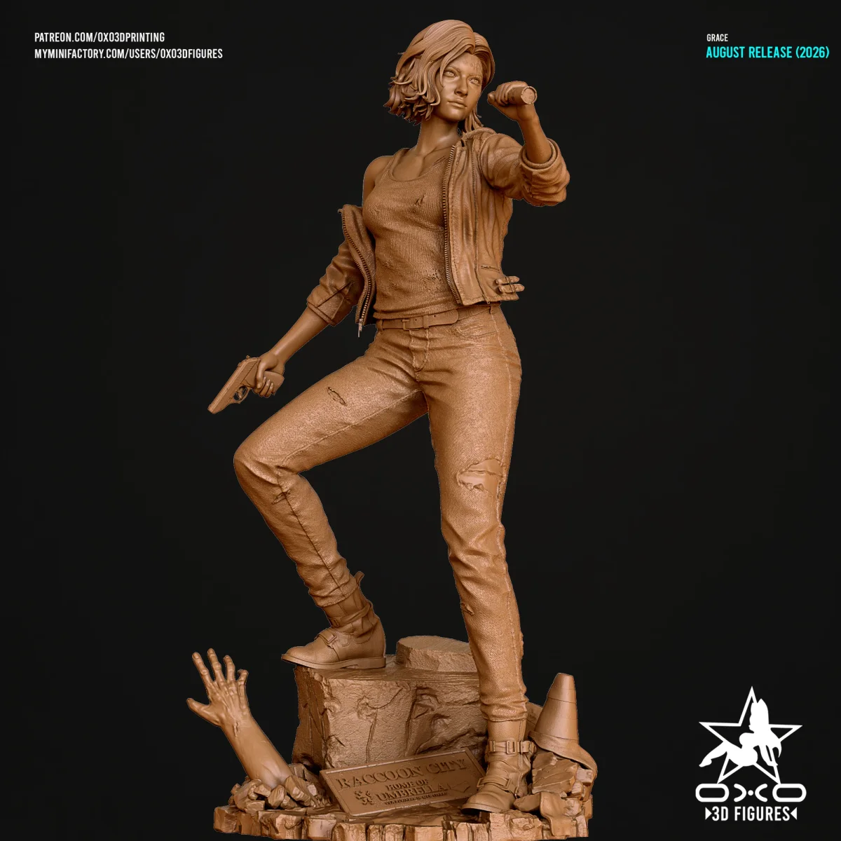 Grace | Fan Art | 3D Printed Resin Model Garage Kit | *Un-Painted* | OXO3D 4