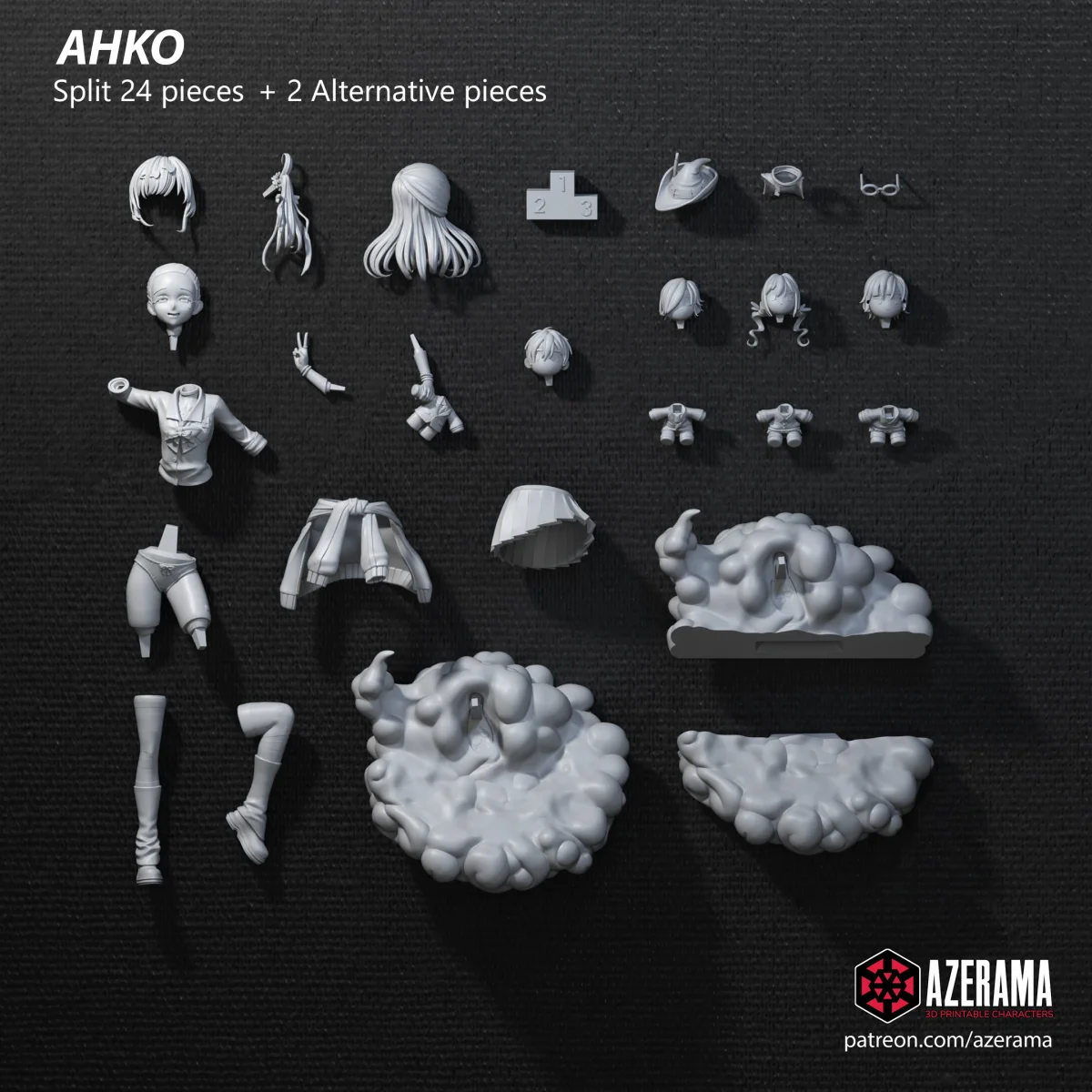 Ahko | Fan Art | 3D Printed Resin Model Garage Kit | *Un-Painted* | Azerama 5