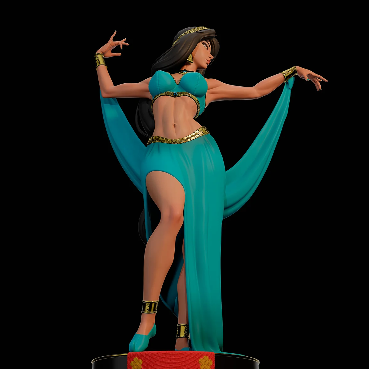 Jasmine | Fan Art | 3D Printed Resin Model Garage Kit | *Un-Painted* | Momoji 4