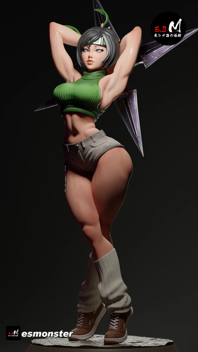 Yuffie | Fan Art | 3D Printed Resin Model Garage Kit | *Un-Painted* | ES Monster 14