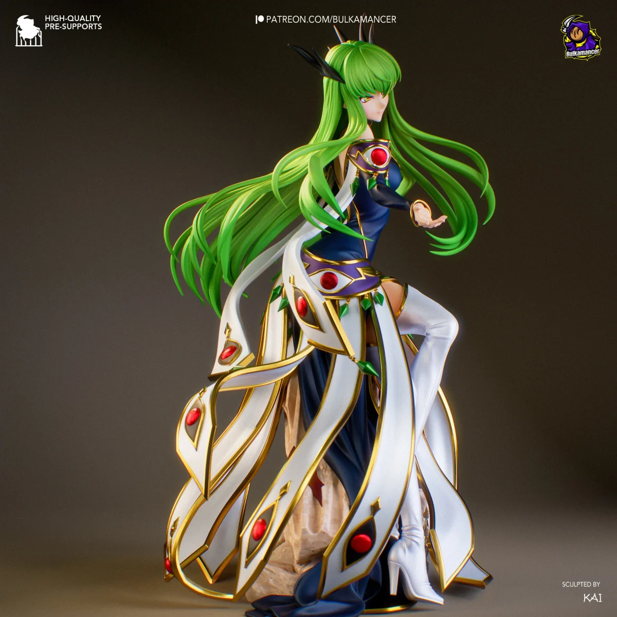 Empress C.C. | Fan Art | 3D Printed Resin Model Garage Kit | *Un-Painted* | Bulkamancer 3