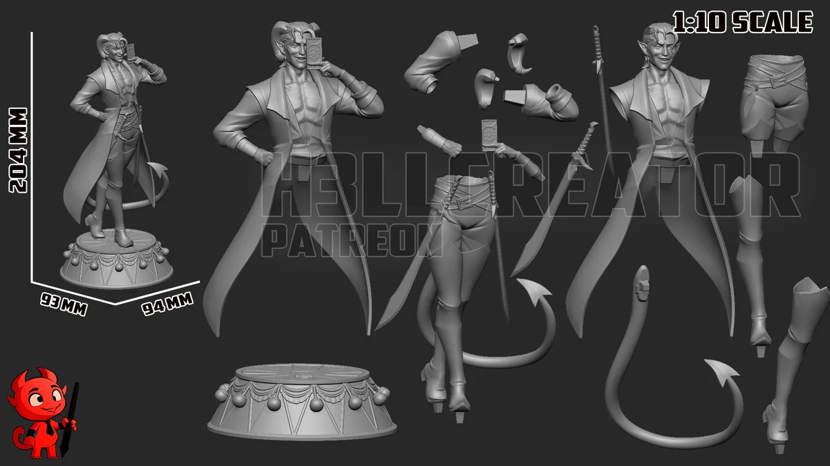 Mollymauk | Fan Art | 3D Printed Resin Model Garage Kit | *Un-Painted* | H3LL Creator 13