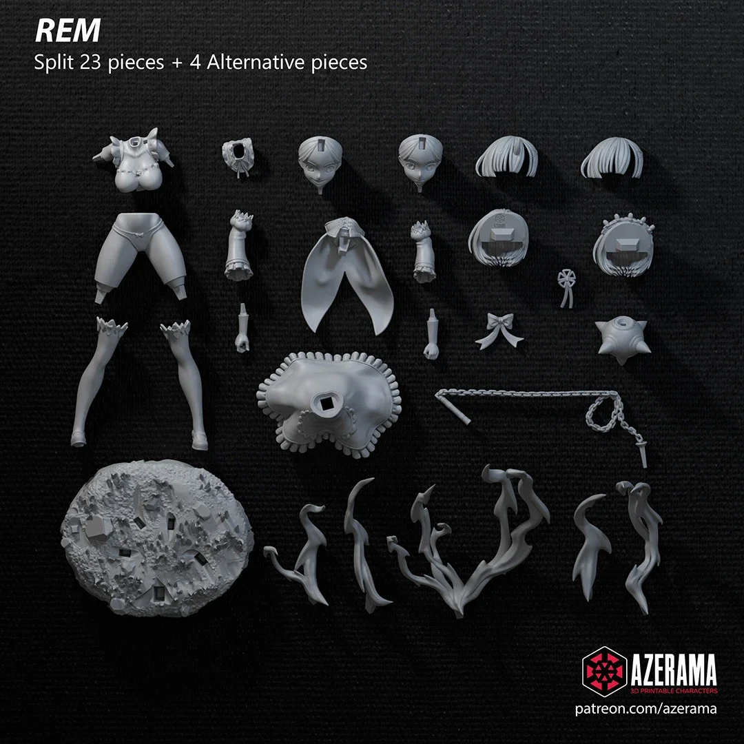 Rem | Fan Art | 3D Printed Resin Model Garage Kit | *Un-Painted* | Azerama 4