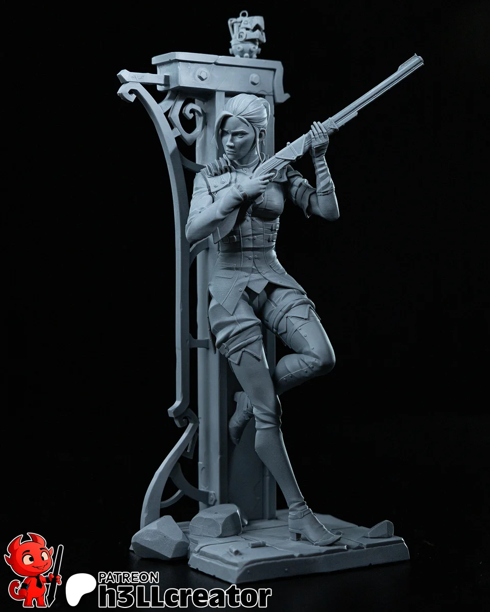 Caitlyn | Fan Art | 3D Printed Resin Model Garage Kit | *Un-Painted* | H3LL Creator 5