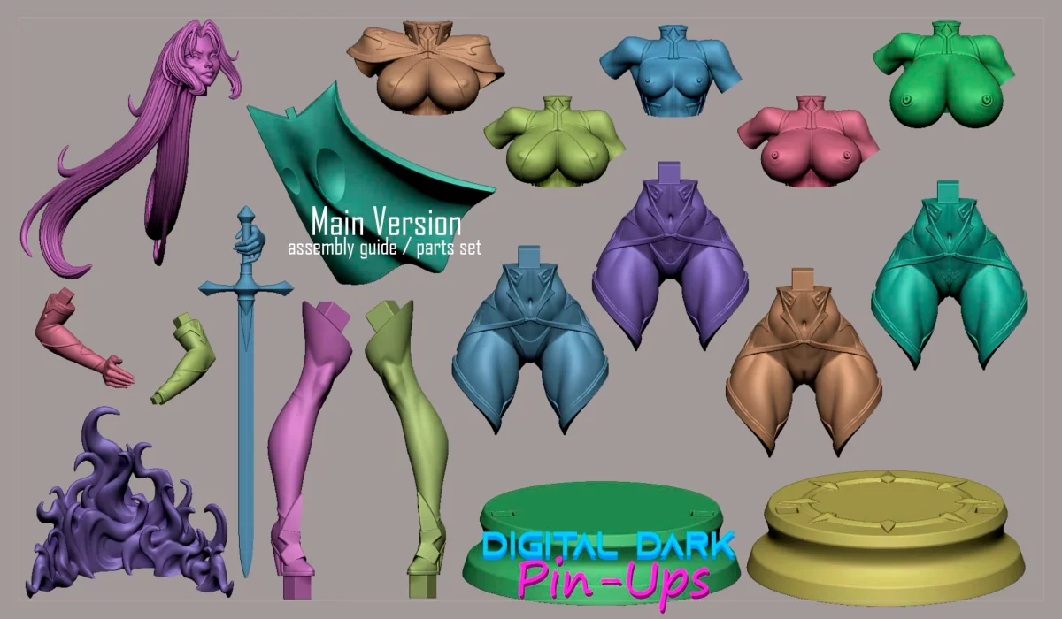 Hell Knight Ingrid | Fan Art | 3D Printed Resin Model Garage Kit | *Un-Painted* | Digital Dark 7