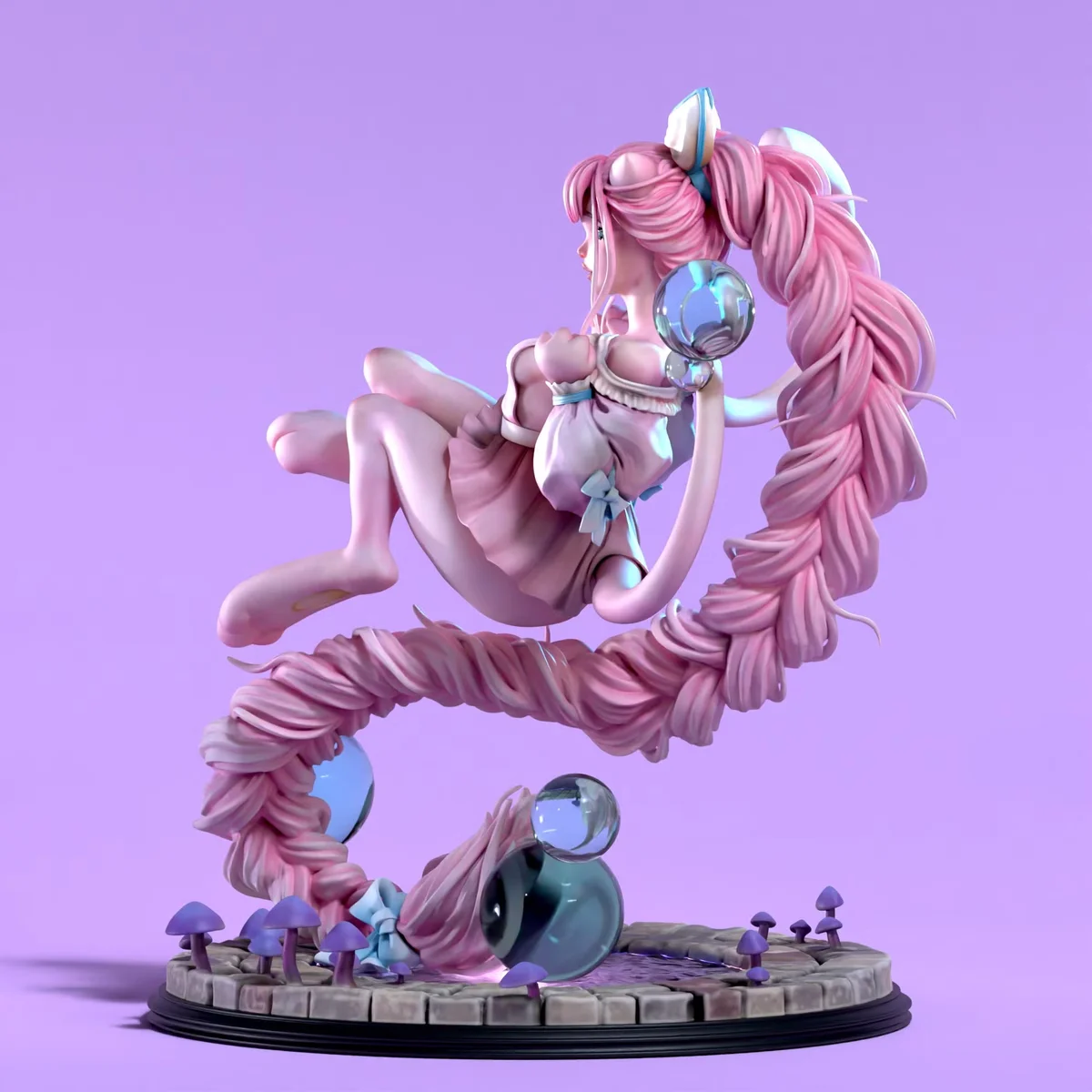Mewrie - Waifumon | Fan Art | 3D Printed Resin Model Garage Kit | *Un-Painted* | SiryllArt 12