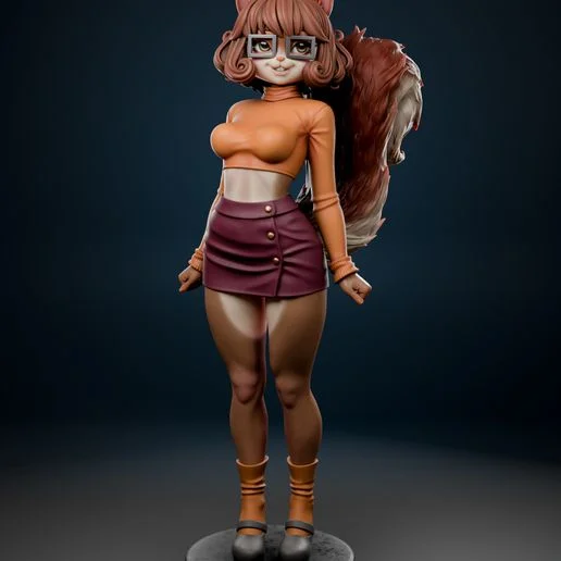 Velma Squirrel | Fan Art | 3D Printed Resin Model Garage Kit | *Un-Painted* | AnyoneNSFW 3