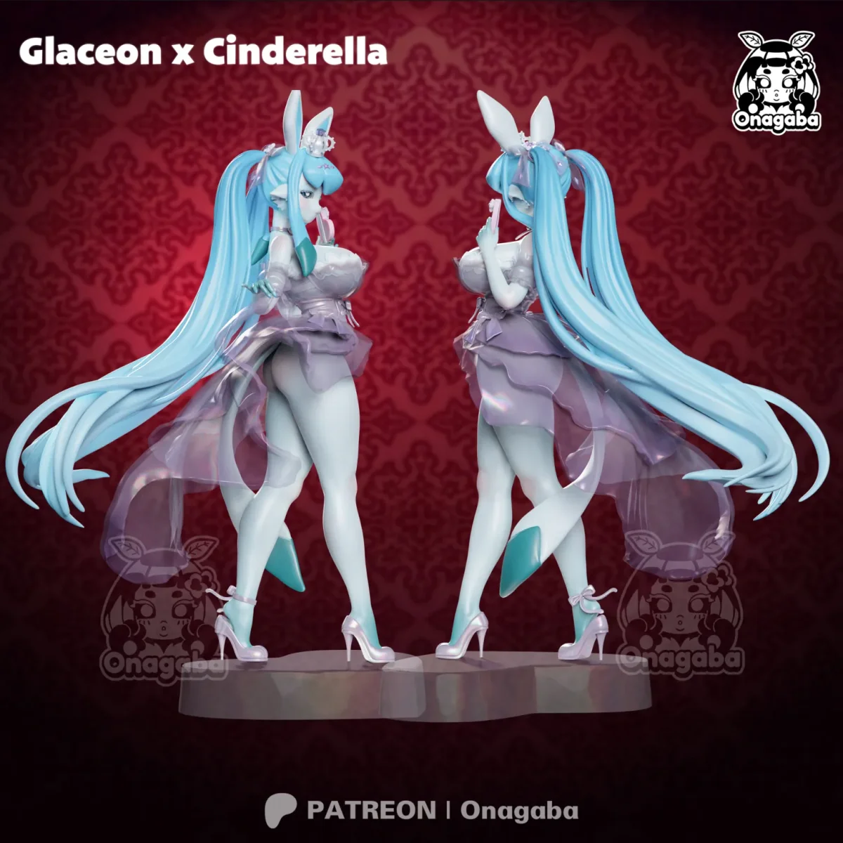 Glaceon x Cinderella | Fan Art | 3D Printed Resin Model Garage Kit | *Un-Painted* | ONAGABA 16