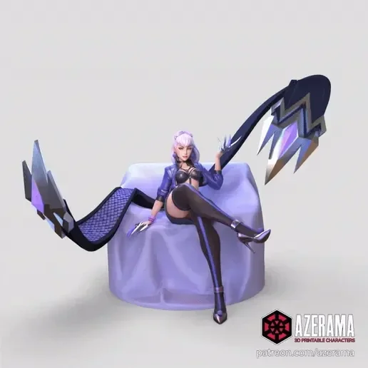 Evelynn | Fan Art | 3D Printed Resin Model Garage Kit | *Un-Painted* | Azerama 2