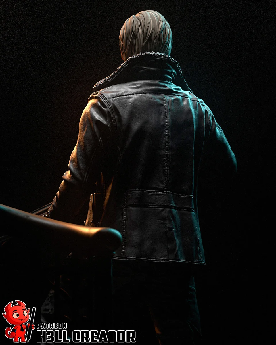 Leon S. Kennedy | Fan Art | 3D Printed Resin Model Garage Kit | *Un-Painted* | H3LL Creator 6