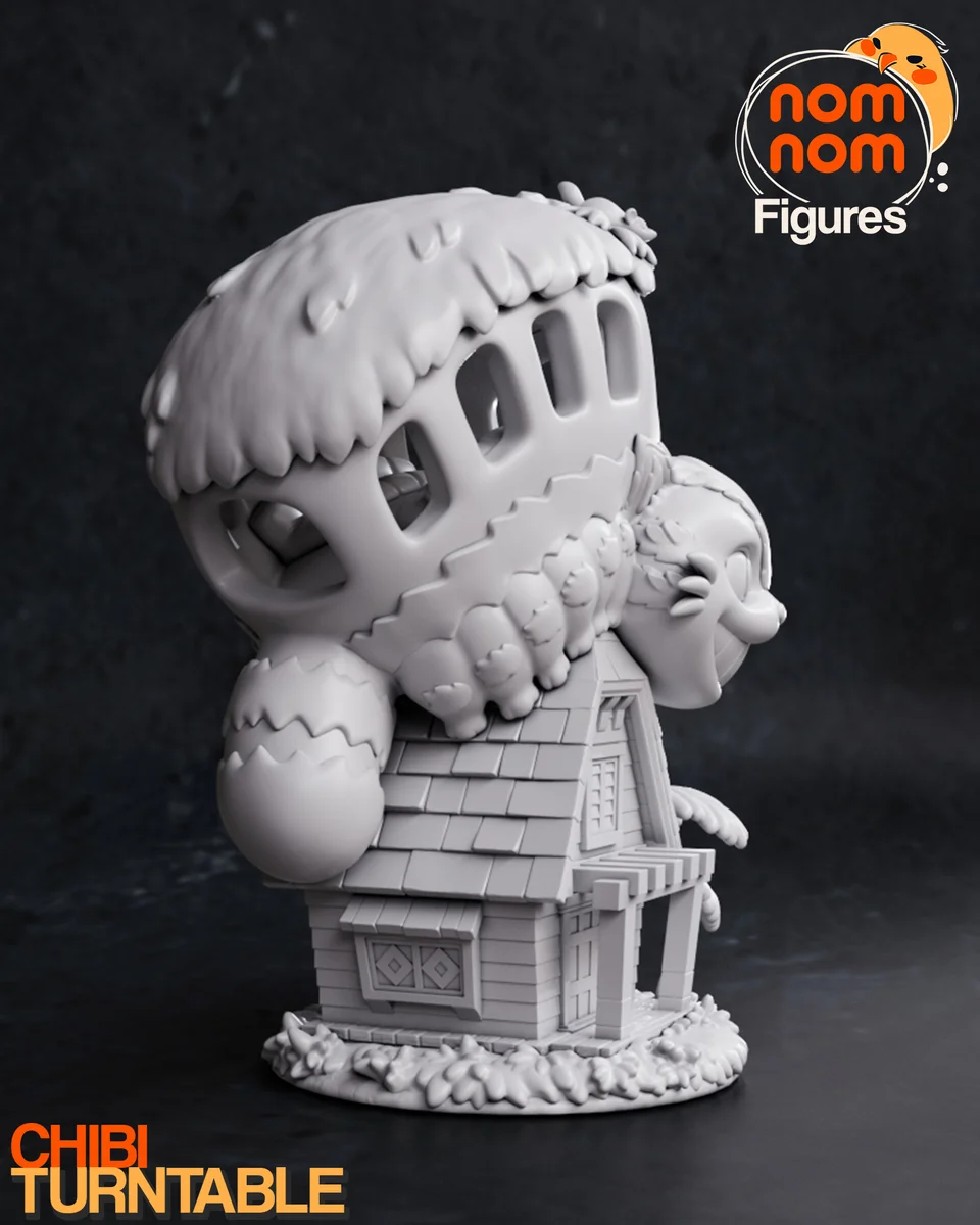Chibi Catbus | Fan Art | 3D Printed Resin Model Garage Kit | *Un-Painted* | Nomnom 5
