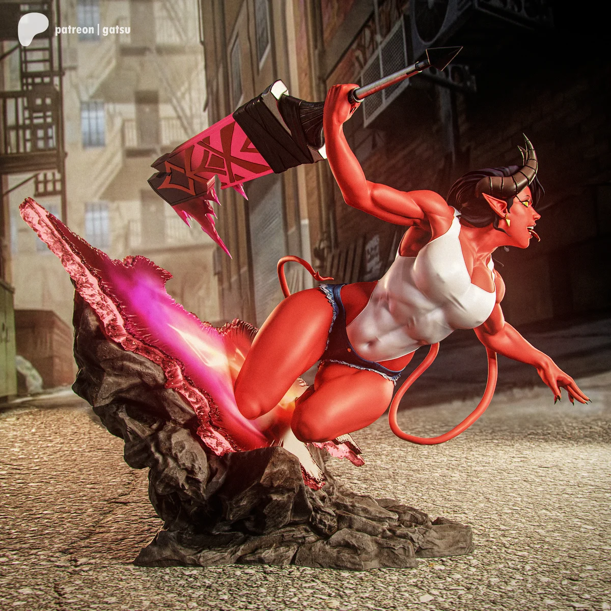 Malevola | Fan Art | 3D Printed Resin Model Garage Kit | *Un-Painted* | Gatsu Studios 6