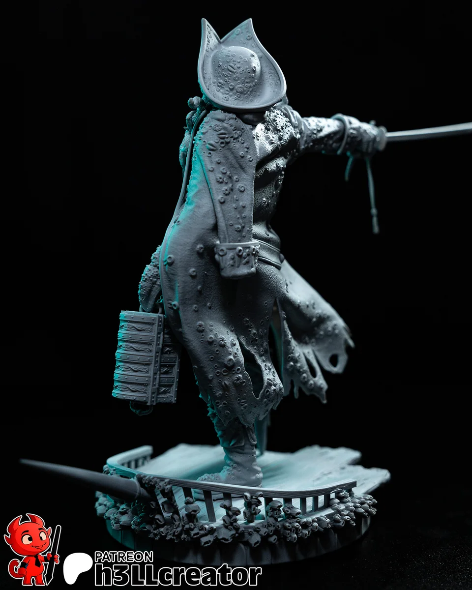 Davy Jones | Fan Art | 3D Printed Resin Model Garage Kit | *Un-Painted* | H3LL Creator 9