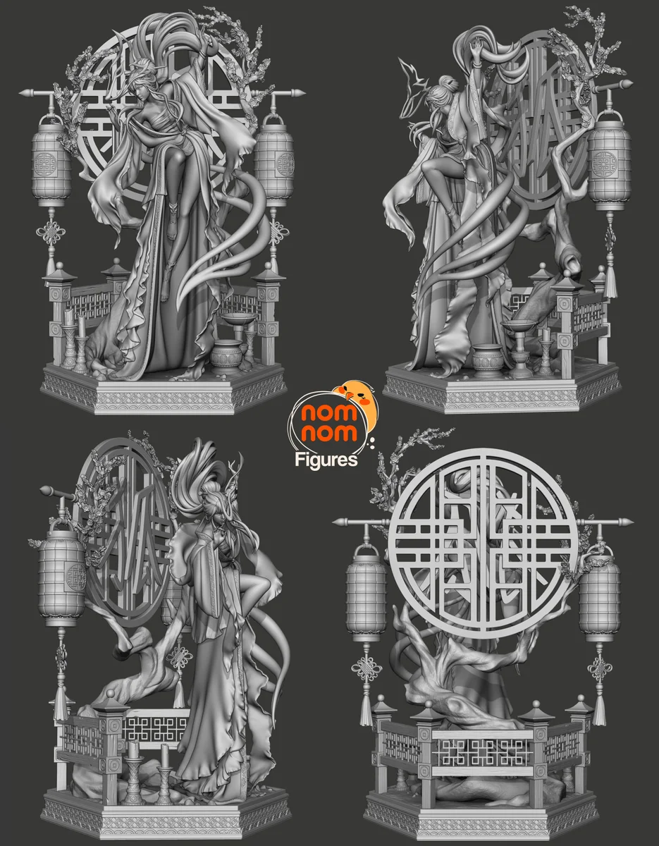 Winter Plum | Fan Art | 3D Printed Resin Model Garage Kit | *Un-Painted* | Nomnom 3