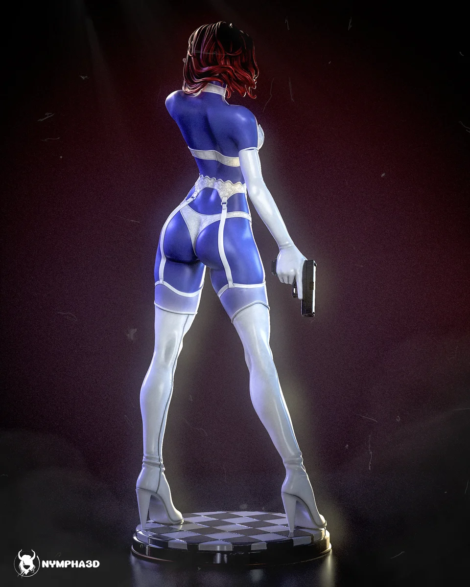 Mystique | Fan Art | 3D Printed Resin Model Garage Kit | *Un-Painted* | Nympha3D 9