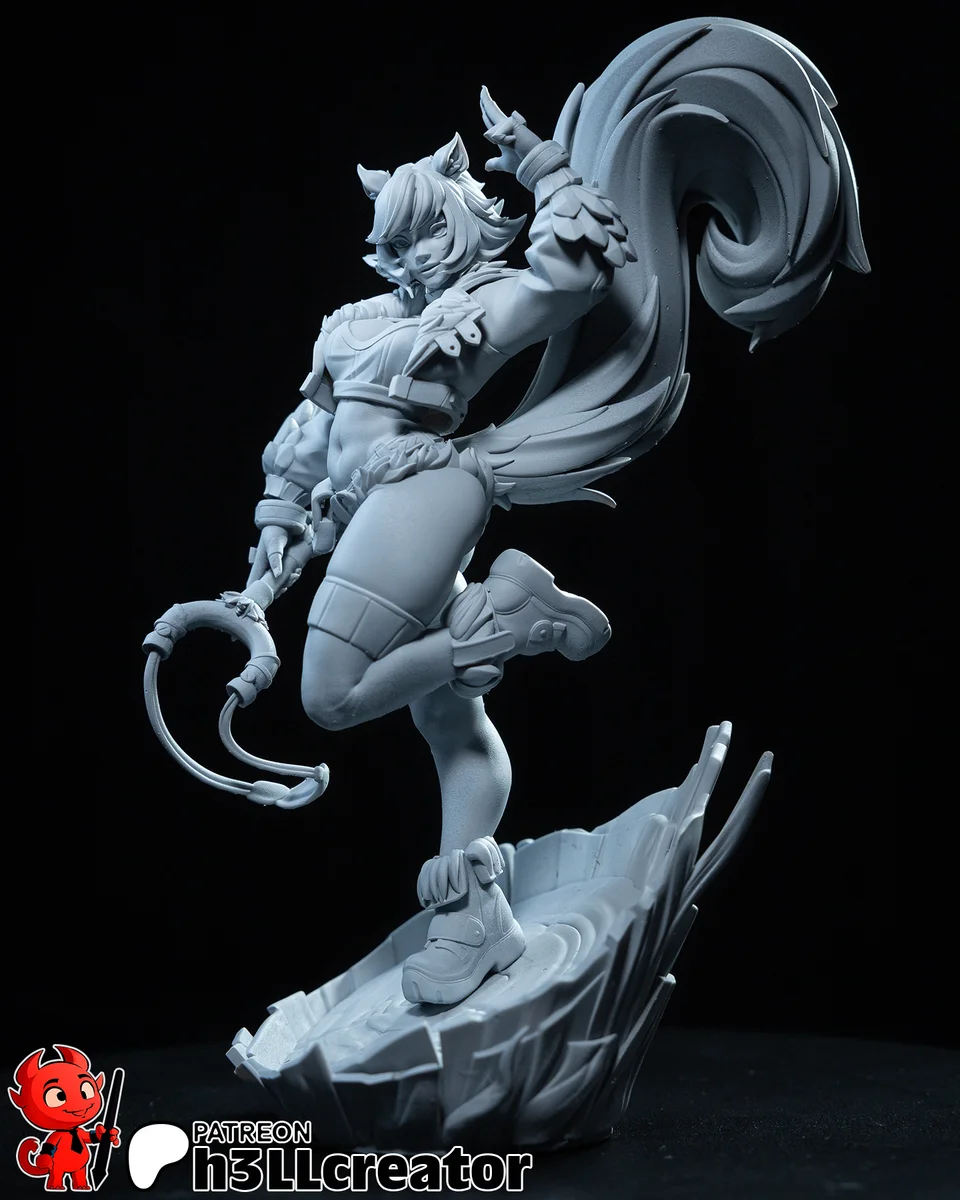 Squirrel Girl | Fan Art | 3D Printed Resin Model Garage Kit | *Un-Painted* | H3LL Creator 9