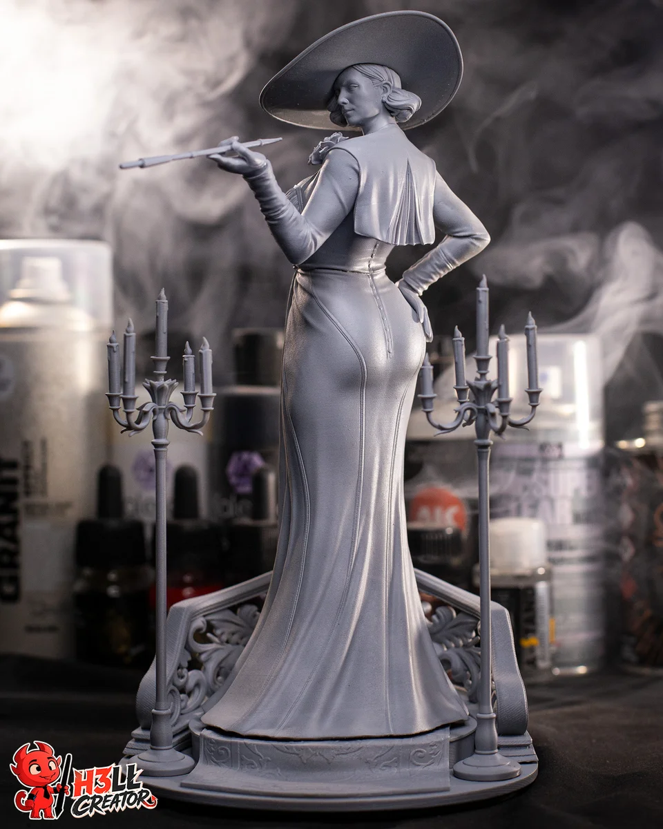 Lady Dimitrescu | Fan Art | 3D Printed Resin Model Garage Kit | *Un-Painted* | H3LL Creator 9