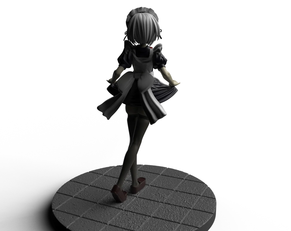 Origami Tobiichi - Maid | Fan Art | 3D Printed Resin Model Garage Kit | *Un-Painted* | Yoru Studio 8