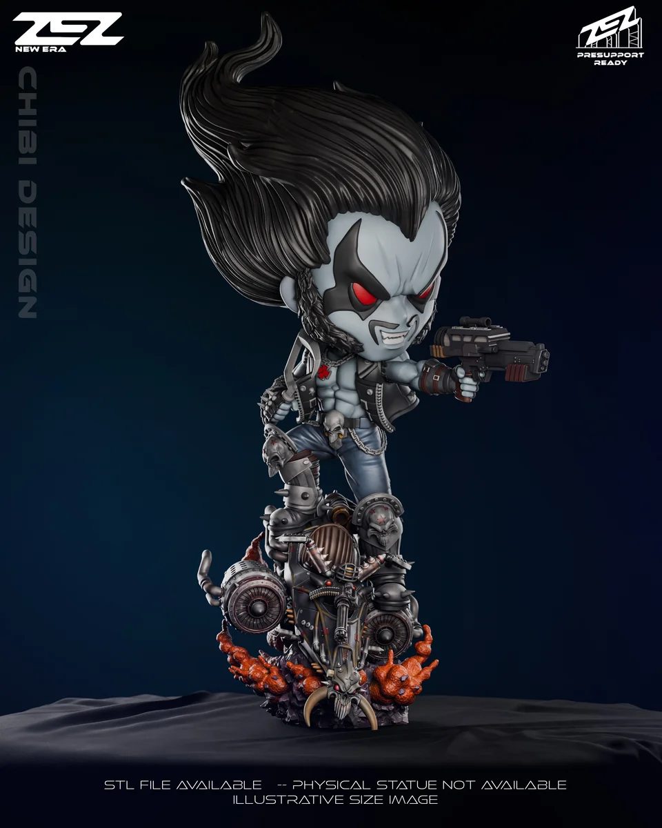 Chibi Lobo | Fan Art | 3D Printed Resin Model Garage Kit | *Un-Painted* | ZEZ Studio 4
