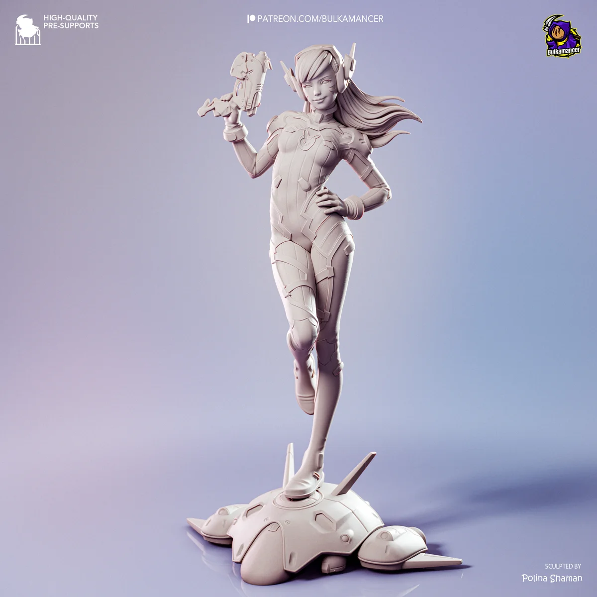 D.Va | Fan Art | 3D Printed Resin Model Garage Kit | *Un-Painted* | Bulkamancer 6