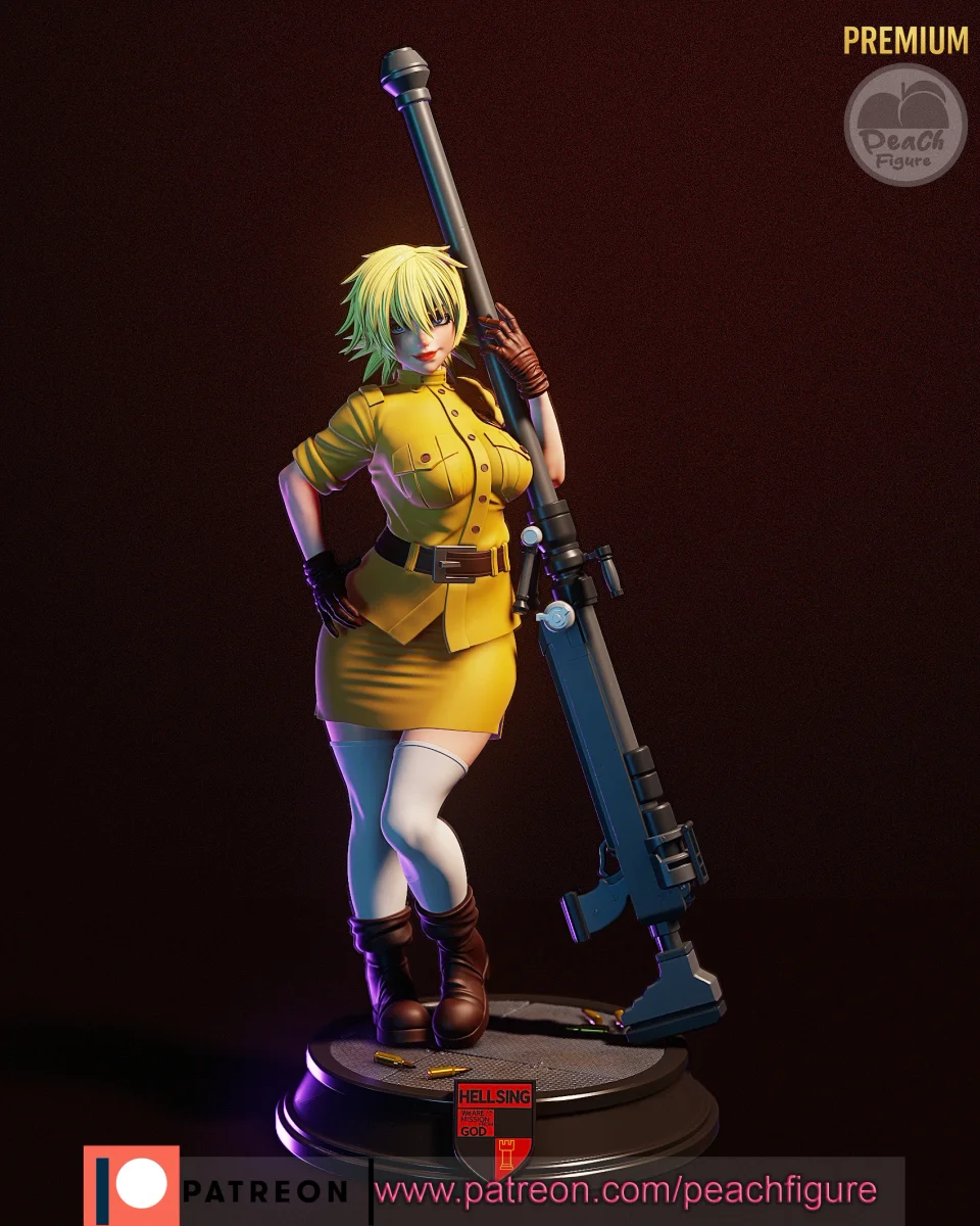 Seras Victoria | Fan Art | 3D Printed Resin Model Garage Kit | *Un-Painted* | Peach Figure 2