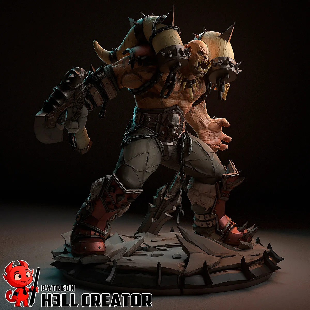 Garrosh Hellscream | Fan Art | 3D Printed Resin Model Garage Kit | *Un-Painted* | H3LL Creator 5