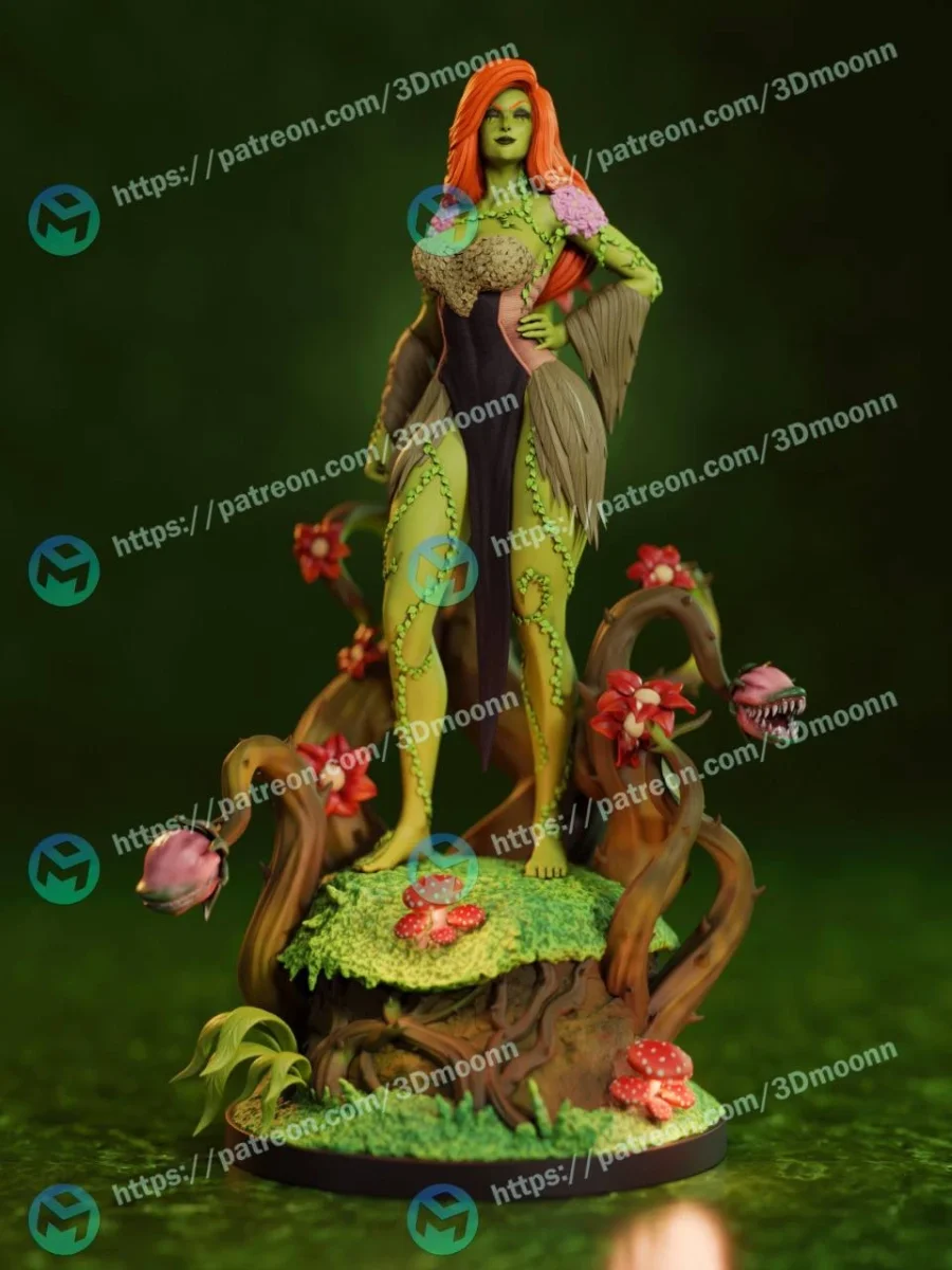 Poison Ivy | Fan Art | 3D Printed Resin Model Garage Kit | *Un-Painted* | 3DMoonn 3