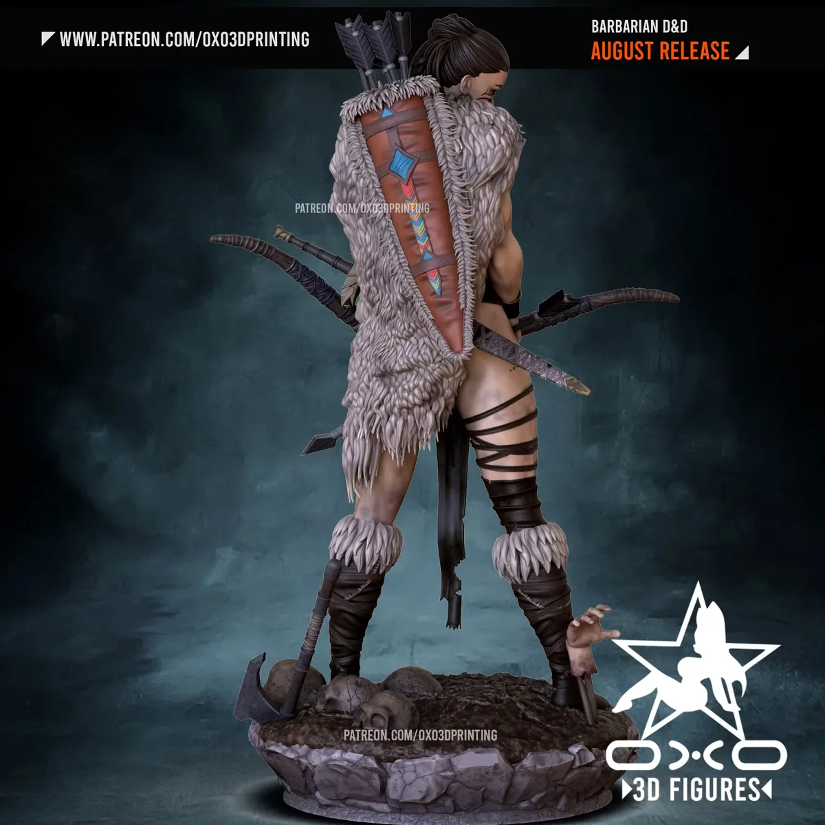 Barbarian Warrior | Fan Art | 3D Printed Resin Model Garage Kit | *Un-Painted* | OXO3D 5